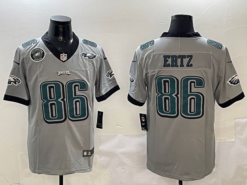 Men Philadelphia Eagles #86 Ertz Grey 2025 Nike Vapor Limited NFL Jersey style 6->philadelphia eagles->NFL Jersey